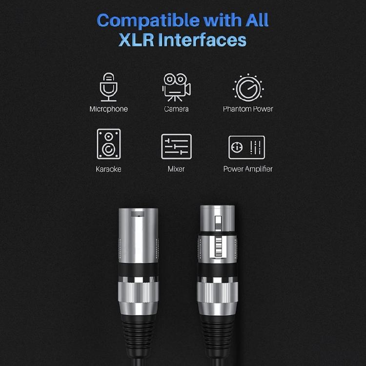 Male To Female Radio Cable XLR Connector For Guitar Mixers Amplifier Bass