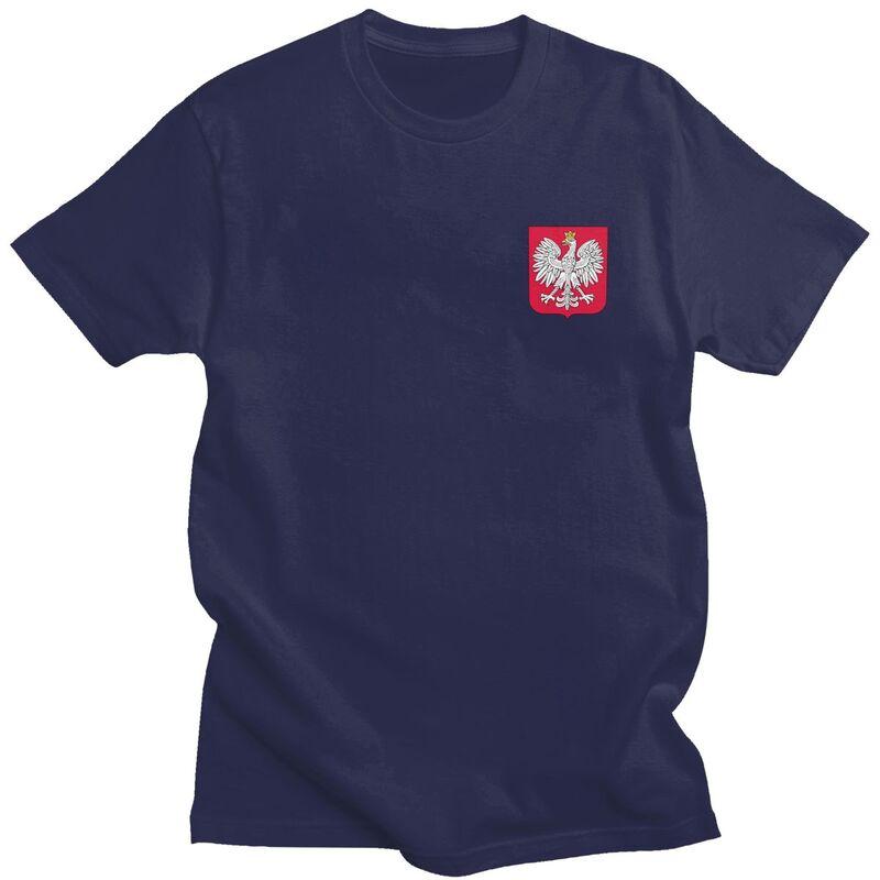 Custom Kingdom Of Poland Flag T Shirts Short Sleeve Cotton Streetwear Tshirt Casual Polska Coat Of Arms Tee Loose Fit Clothes
