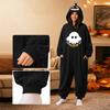 Couples Halloween Matching Flannel Jumpsuit Costume for Men and Women