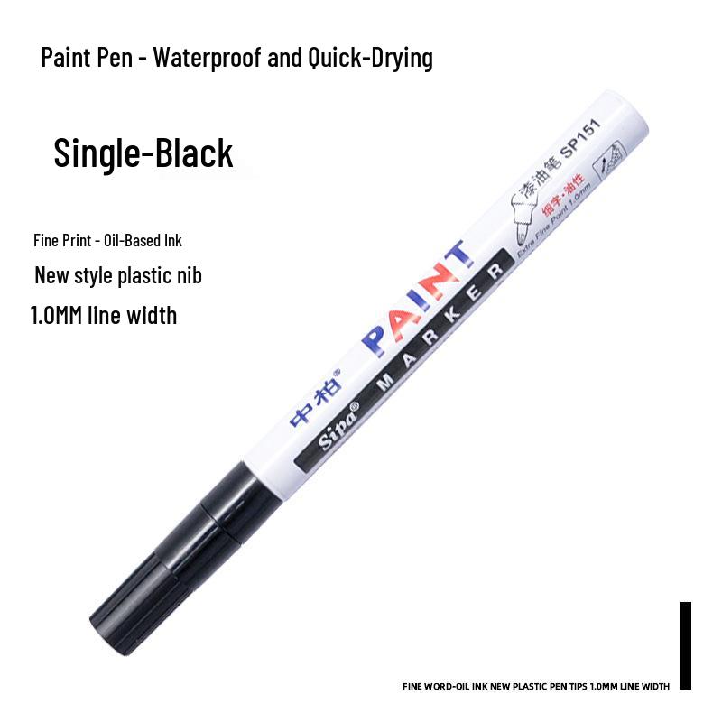 Zhongbo White Oil-Based 1.0mm Paint Pen for Tire and Signature Drawing