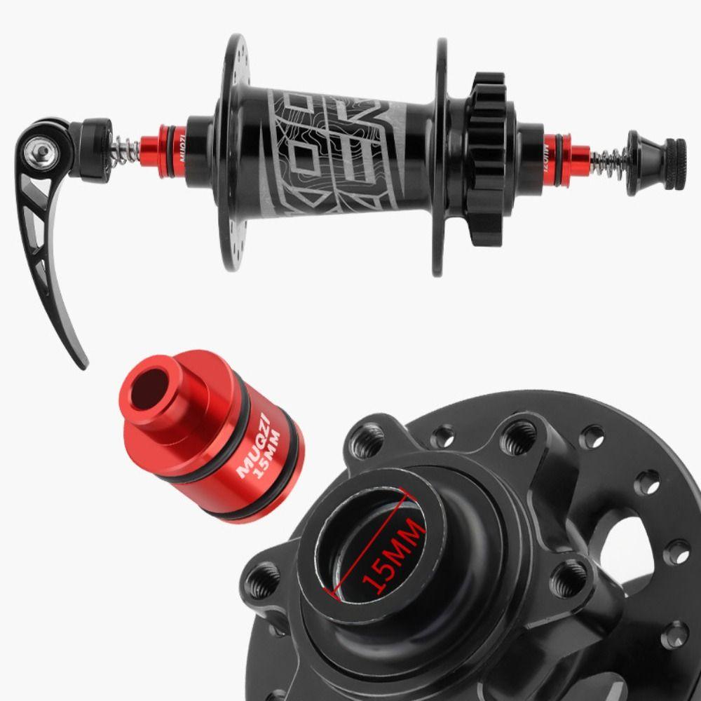 2Pcs Quick Release Bike Hub Thru Axle Adapter 12/15mm Hub Conversion Kits Adapter  Repair Tool