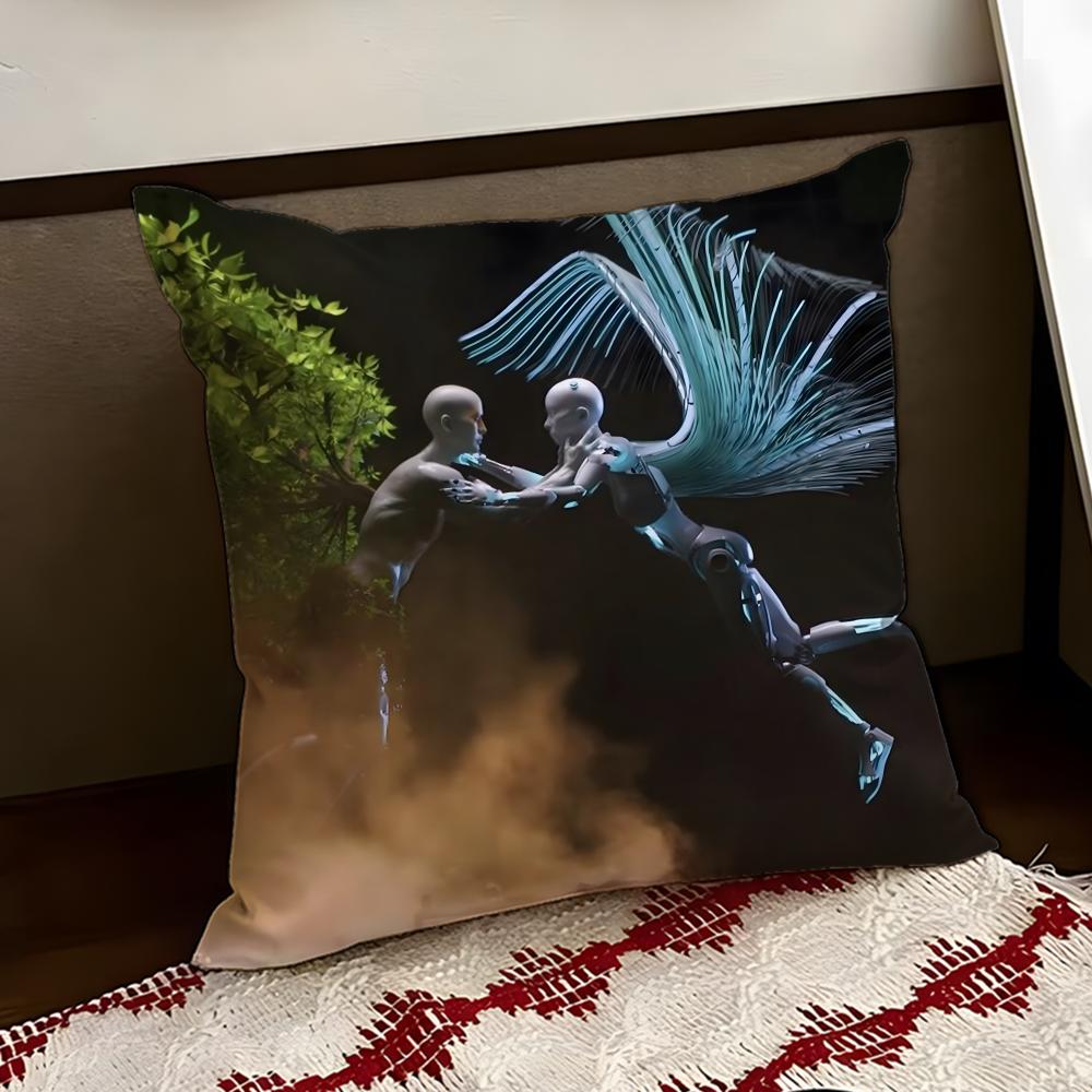 DJ AAnyma Music Cushion Cover Reversible Soft Durable Pillow Cover Home Car MultiScene Use for Daily Comfort