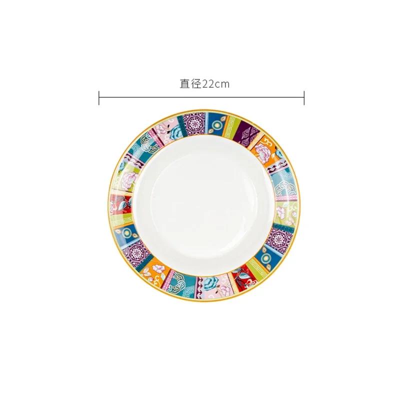 Kreative Keramikplatte im modernen Stil, Retro-Restaurant, exquisite Steak-Flachplatten, köstliche Gerichte, Ramen-Schüsseln, Haushaltsgeschirr