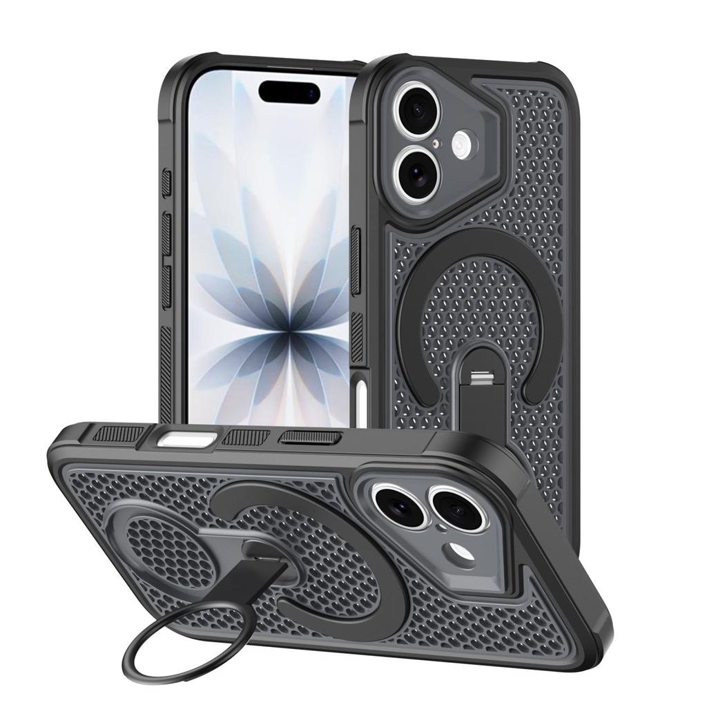 iPhone 17 Pro Max Magnetic Cooling Case with 360 Stand, Compatible with Apple 16/15, Full Coverage Protection for 14