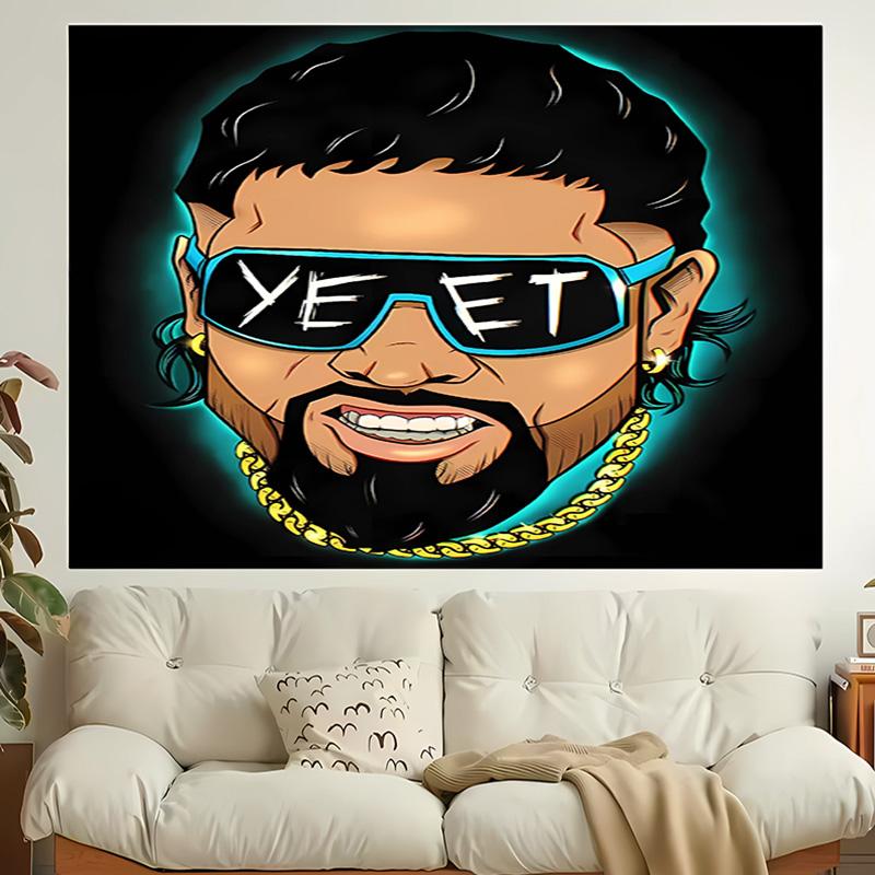 1pc Jey Uso Yeet Tapestry, Living Room, Bedroom, Office, Party Decor, Ideal Festive Gift