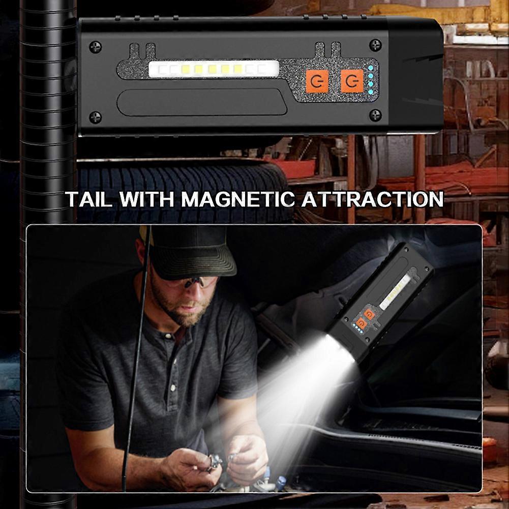 Rechargeable Clip on Pocket Slim LED Work Light With LED Side Lights for Emergency