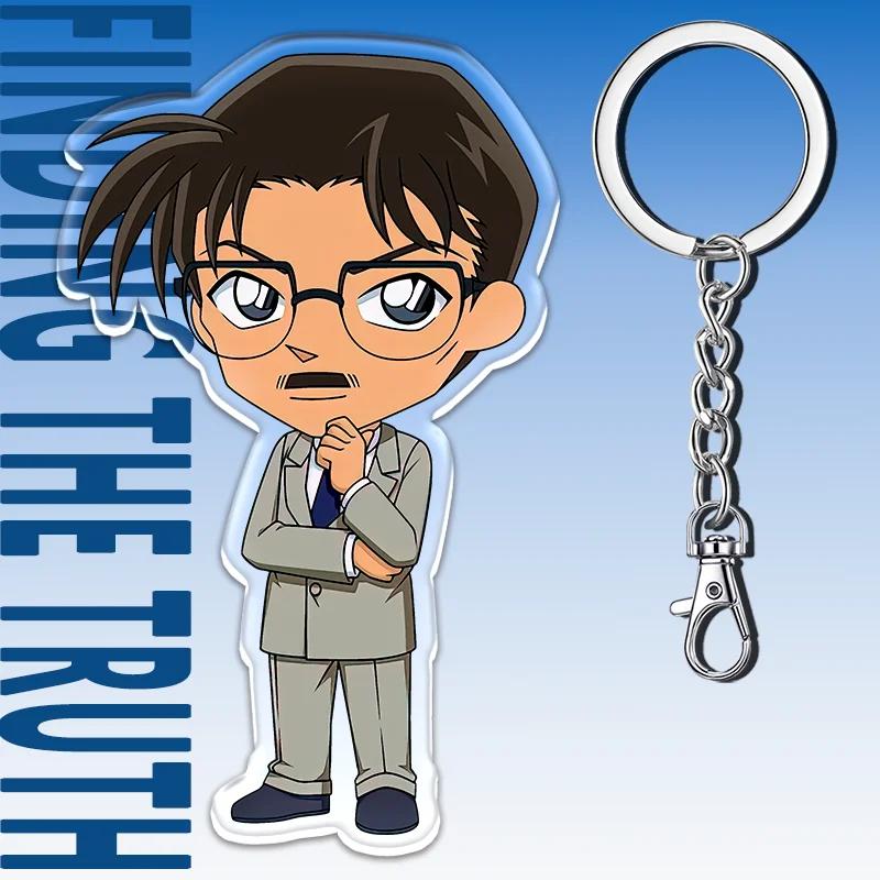 12cm Detective Conan Acrylic Transparent Pendant Car Key Pendant Student Backpack Decoration Fun Cute Cartoon Children's Gift
