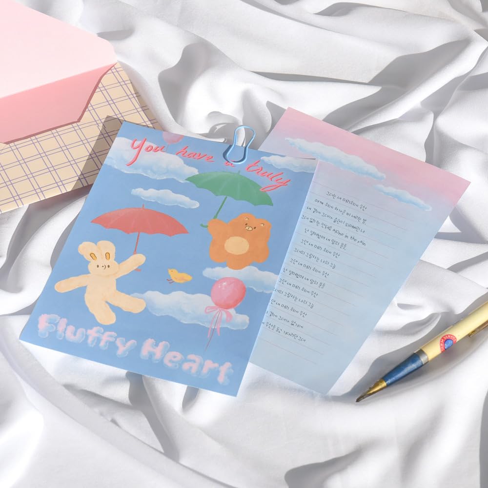 Monolike Unmatched Friends Lovely Day Letter Paper Set 32 sheets of letter paper 16 envelopes (8 types) - +