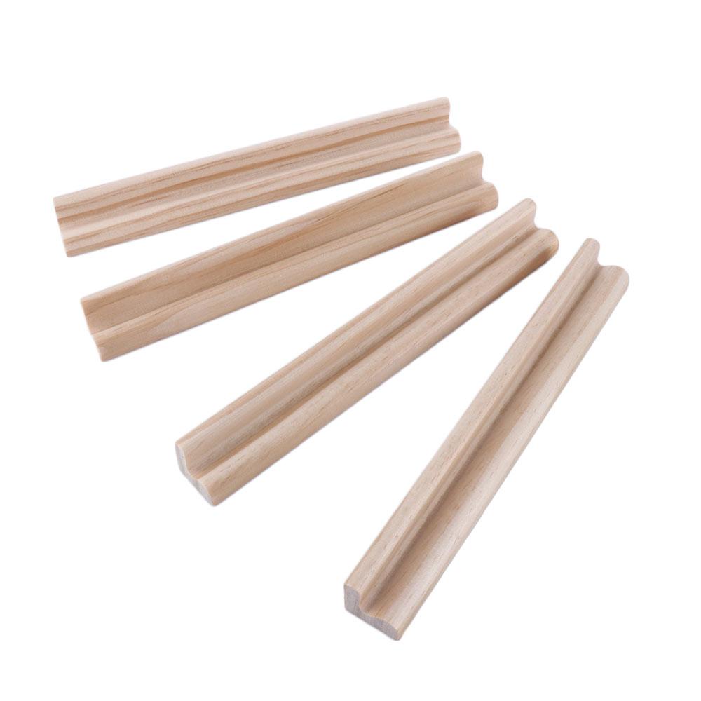 Mahjong 4 Racks Chickenfoot Wood Domino Racks Mexican train Domino Holders Domino Trays Holders