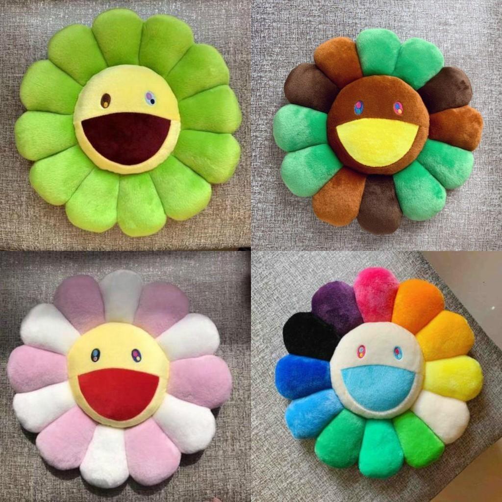 Bright And Colorful 40cm Takashi Murakami Rainbow Flower Pillow Plush For Kids