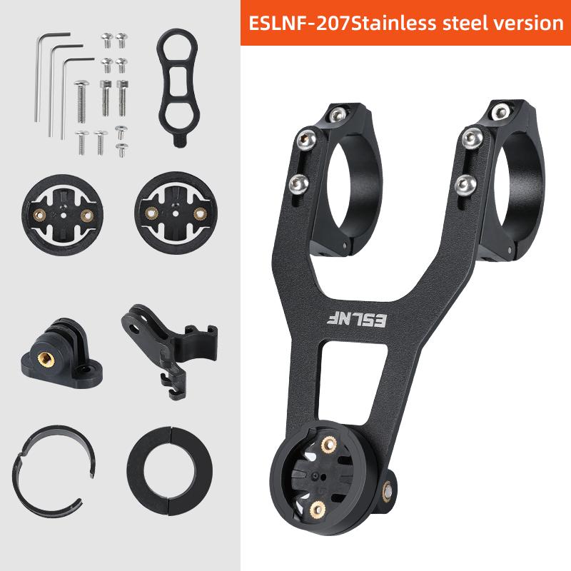 

Крепление для велокомпьютера спереди, совместимое с Garmin и GoPro, адаптер крепления для велокомпьютера на руль 25,4 мм/31,8 мм чёрный