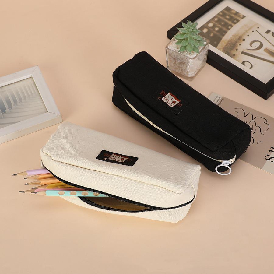 Simple Pencil Case School Stationery Supplies Korean Style Stationery Large Capacity Pencil Pouch Estuche Kalemlik Pencilcase