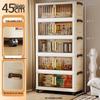 Folding Multi-Layer Plastic Storage & Wardrobe Cabinet for Kids and Households