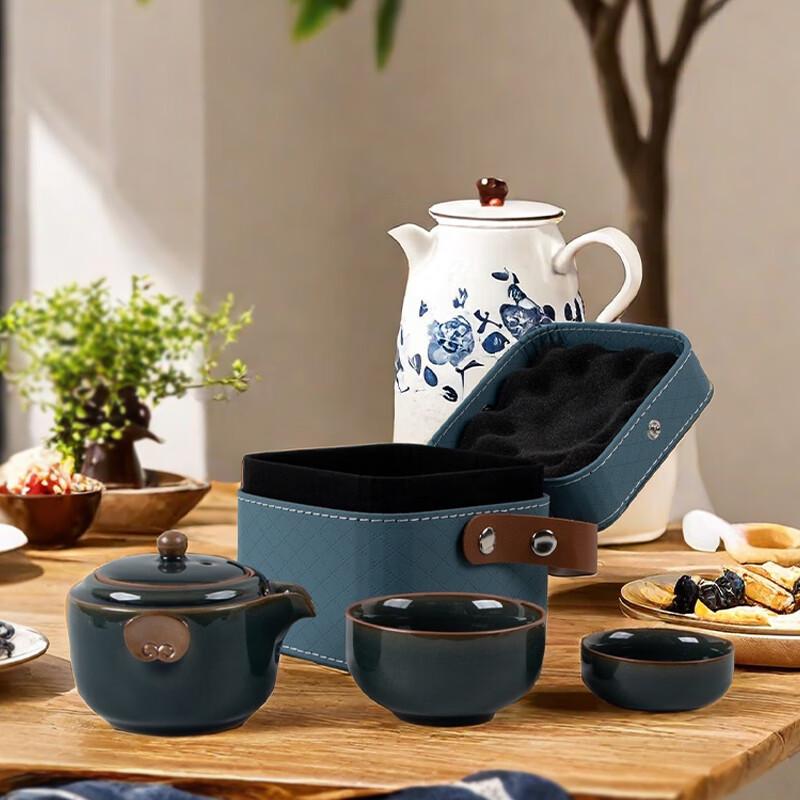 Huaqingge Portable Ceramic Travel Tea Set