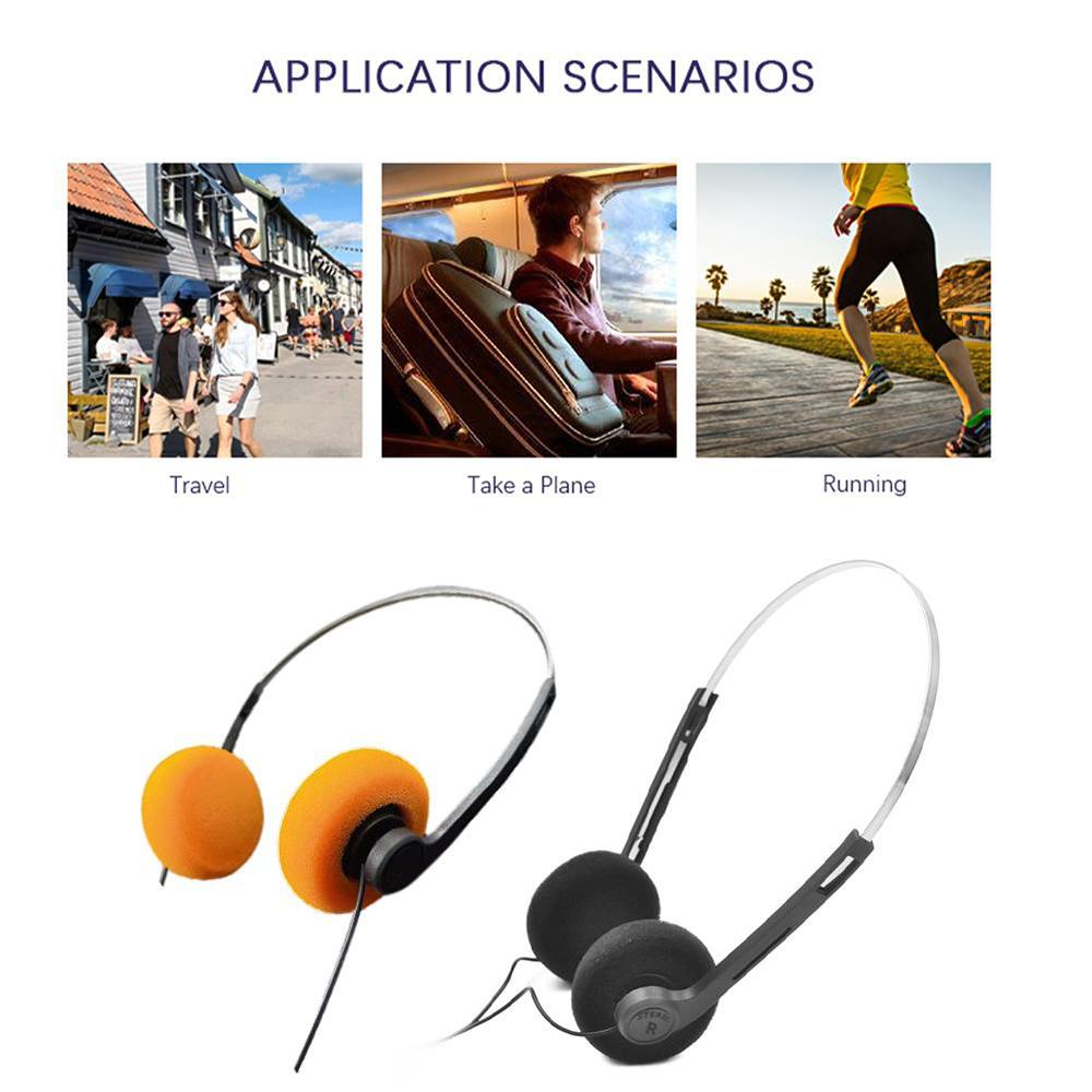 Retro On-Ear Wired Stereo Headphones Adjustable Headband for Music Mp3 Walkman CD Player Computer Sports Fashion Photo Props