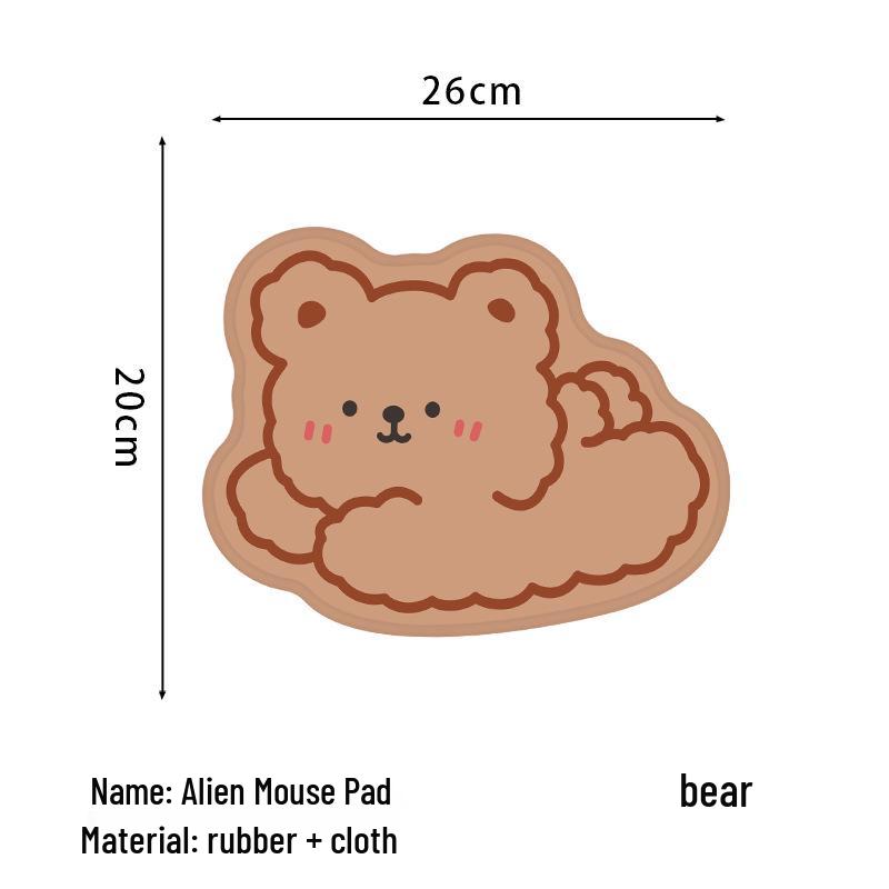 Cute Pink Cartoon Mouse Pad - Non-slip Soft Pad for Notebooks & Keyboards