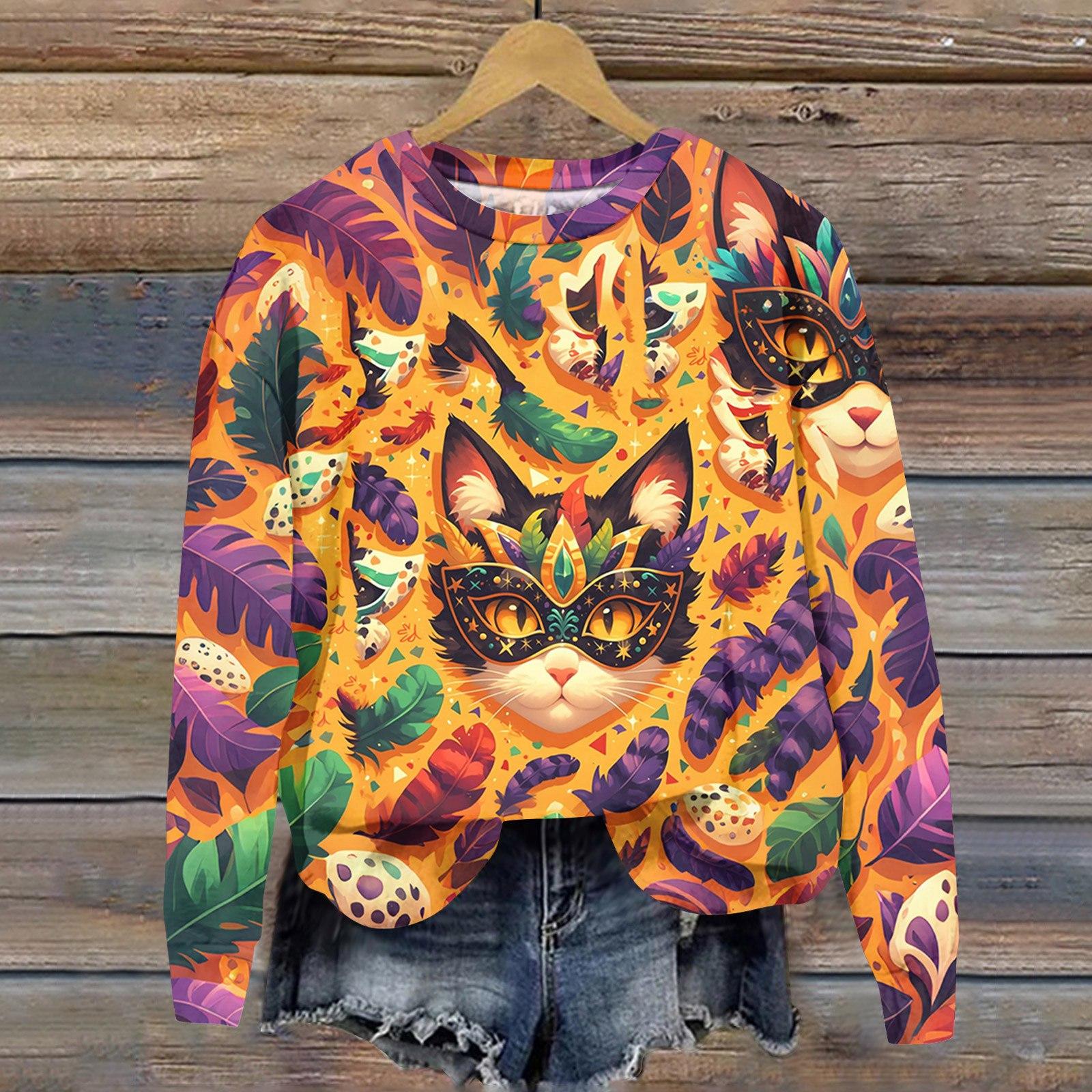 

Женская модная толстовка с длинным рукавом и круглым вырезом с принтом XXL золотой