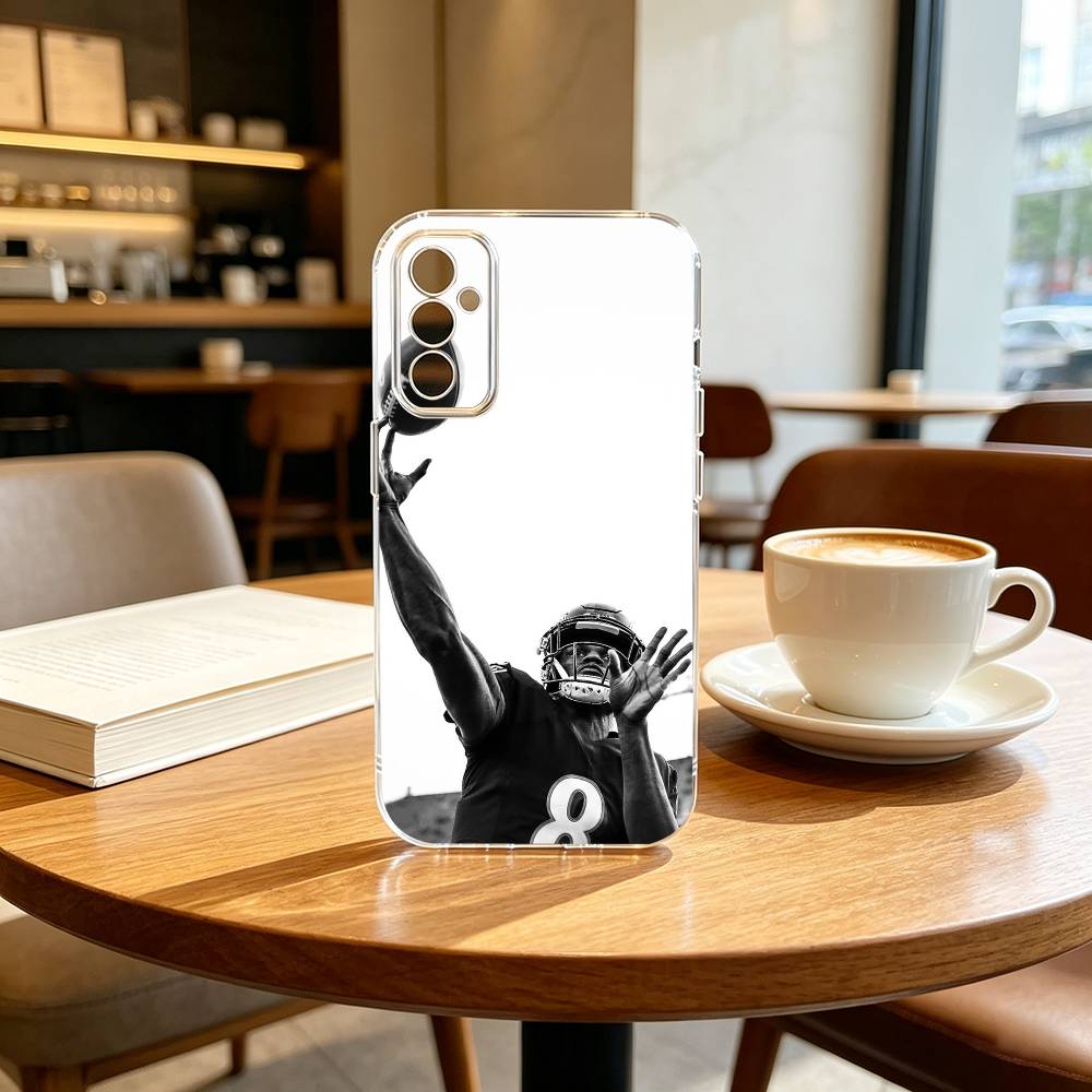 Lamar Jackson American Football 8 Handyhülle Für SamsungA10,12,20,21S,30,31,40,50,51,52,70,71 Transparente Hülle