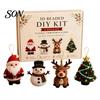 Parent Child Interactive Activity 3D Beaded DIY Kit, Lifelike Christmas Animal Beading Craft Set, Set for Kids Handmade Easy Embroidery Kit And Adults