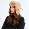 Unisex Winter Warm Fleece-Lined Aviator Hat With Ear Protection Short Brim Foldable Beanie Cold Weather