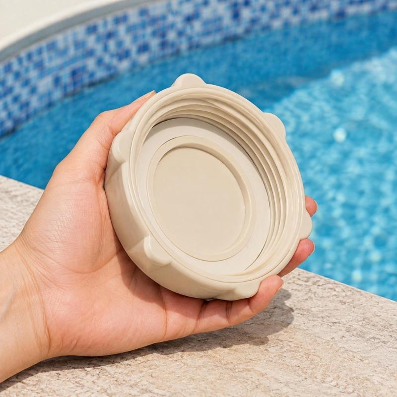P01006 Pool Drain Valves Cover for Direct Replacement, Molded Plastic Construction for Home Pools and Swimming Facilities