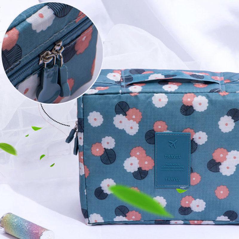 Multifunktionale Reise-Make-up-Tasche für Mädchen, wasserdichter, tragbarer Kosmetik-Organizer mit mehreren Fächern für Damen