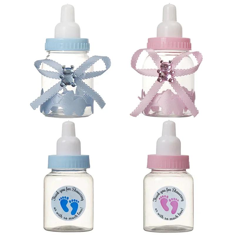 Flasche im Nuckelflaschen-Stil für Babyparty Befüllbare Mini-Flasche Süßigkeiten-Geschenkbox Es ist ein Junge Mädchen Säugling Taufe Geburtstagsfeier Deko