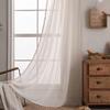 Jingga Translucent Linen Sheer Curtain with Tassels