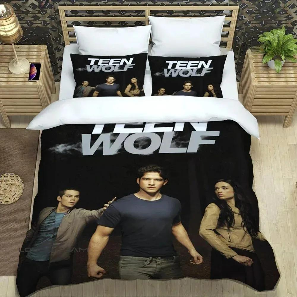 Mode-TV-Serie Teen Wolf 3D NEU Bettbezug Kissenbezug Bettwäsche-Set Erwachsener Junge Schlafzimmerdekoration Kinder Einzel Doppel Groß