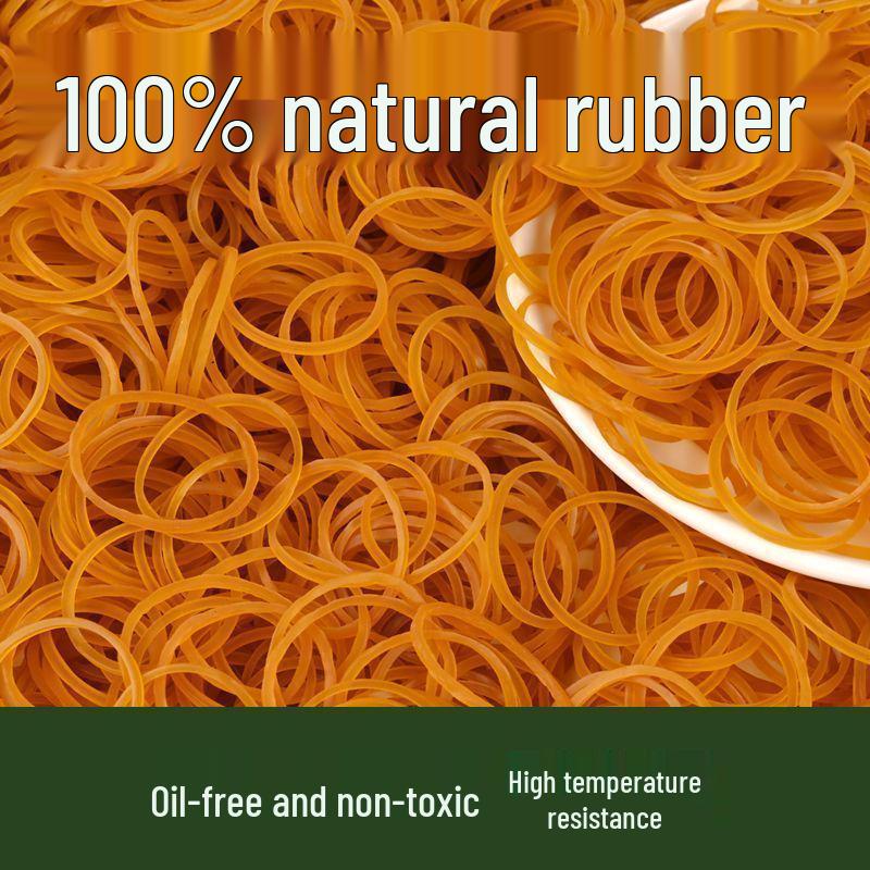 High-Elasticity Yellow Cowhide Rubber Bands - Durable Industrial Bundling Straps & Office Rings