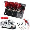 24V/12V RV Lights Toggle Rocker Switch Panel Automobile Ignition Starter Start Stop Control 20A Fuse ATV Truck Boat Switch Panel