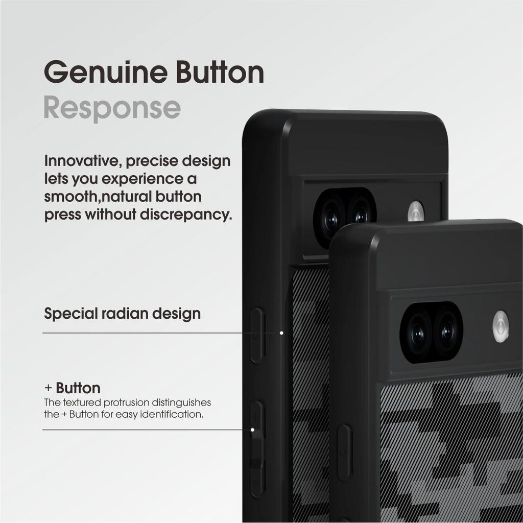 (Comes with wrist strap)for Google Pixel 7a Case ,Camouflage PC Hard Back Soft edges Airbag Shockproof Transparent business Back Cover Phone Case