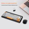 T968 Retro Wireless Punk Keyboard & Mouse Set - Colorful 2.4G Hot Sale