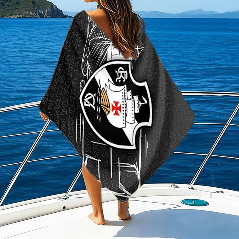 Vasco Fußballverein Bedrucktes Strandtuch, Superweiche Mikrofaser, Perfektes Geschenk Geburtstag, für Pool, Strand, Reisen, für Familie und Freunde