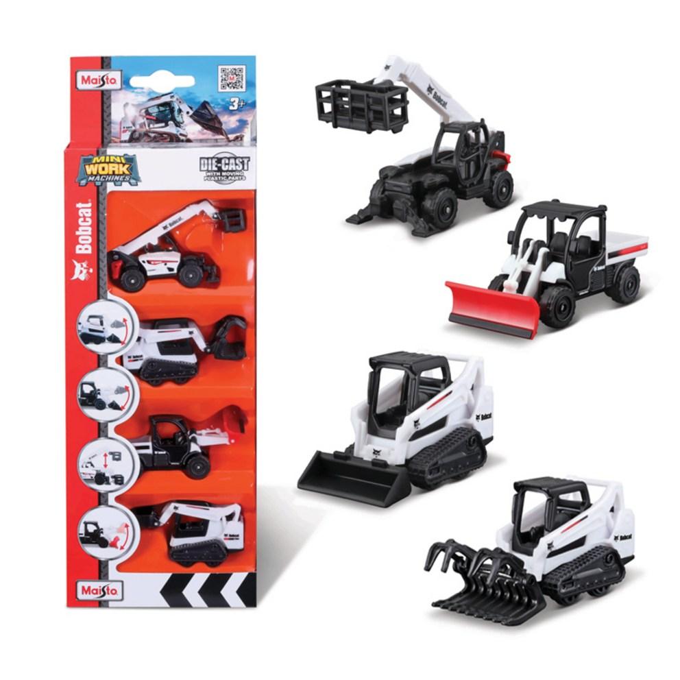 Maisto Bobcat Heavy Equipment Toy Set - 4 Vehicles