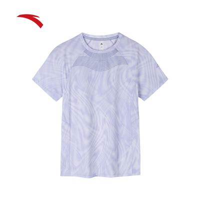 Running Series Gradient Breathable Short Sleeve T-Shirt Women Tops Cloud-Purple Printed 162435101-3