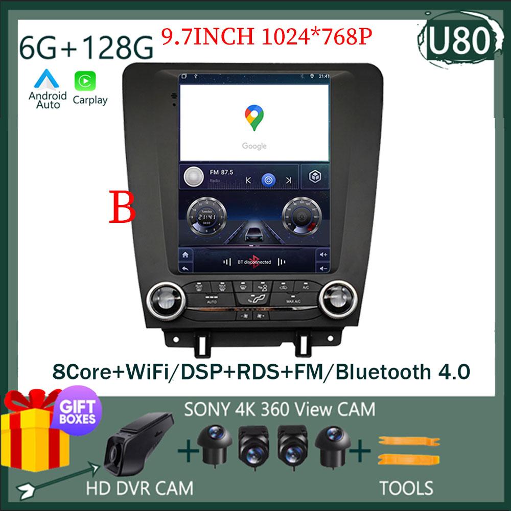 9.7 Inch Car Stereo For Ford Mustang 2010-2014 Auto Radio Android 13 Multimedia Player Carplay GPS Navi Head Unit NO 2DIN DVD