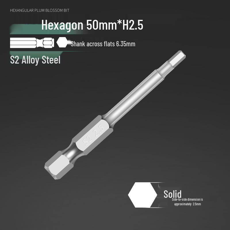 Alloy Steel Magnetic Hexagon Electric & Air Screwdriver Bit Set