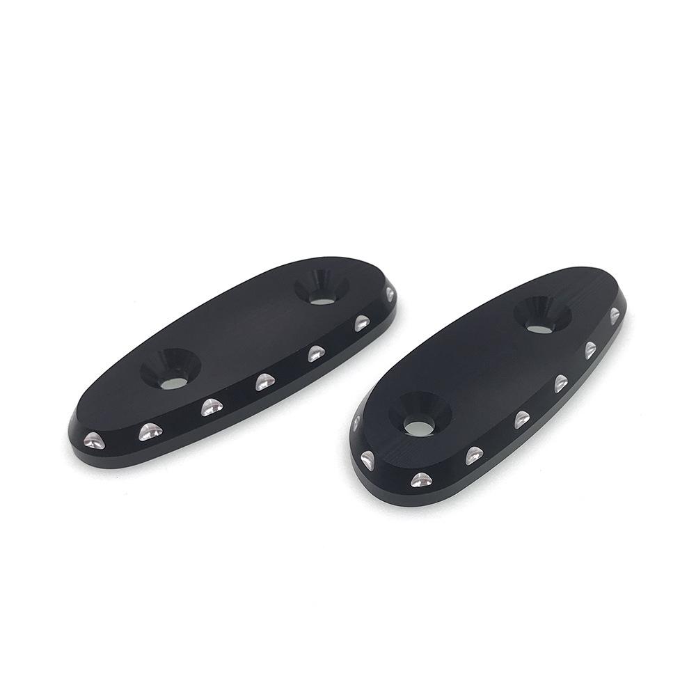 2x Mirror Hole Covers Block Off Cap Base For SUZUKI HAYABUSA GSX1300R 1999-2020