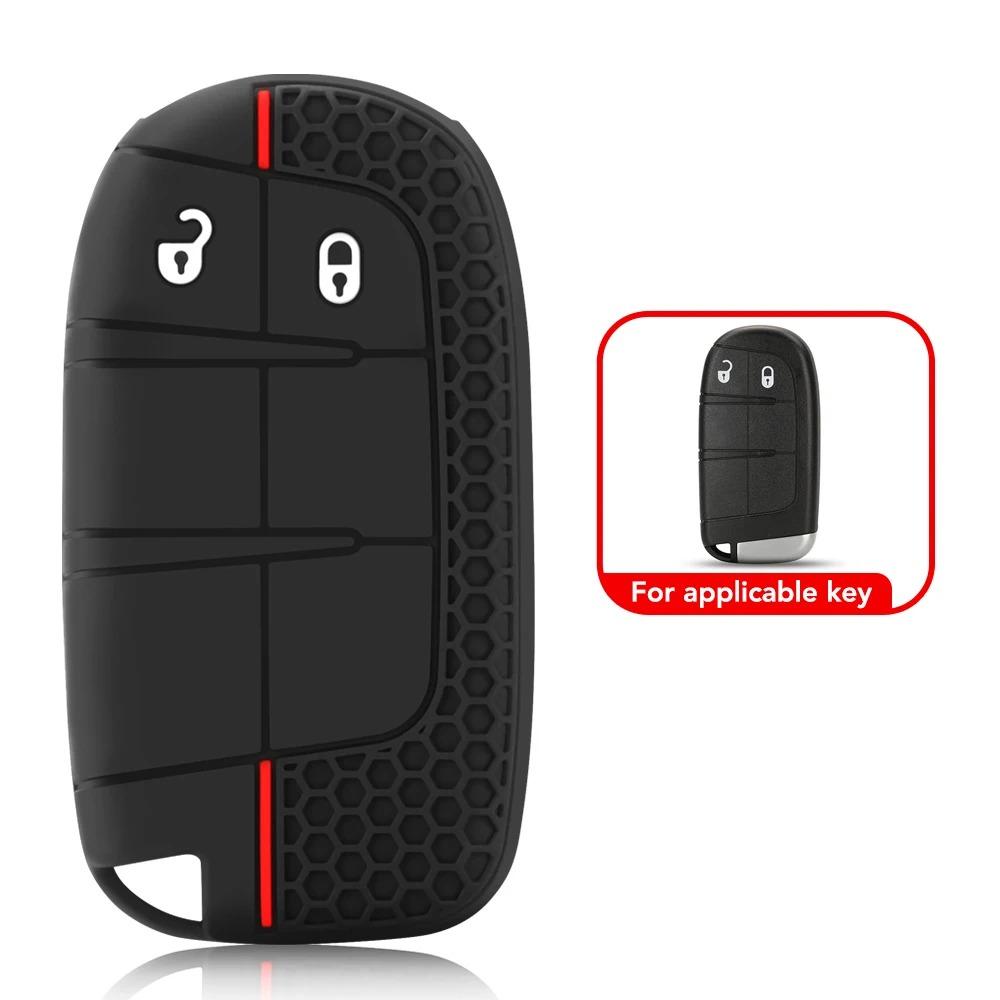 Car Remote Key Case Cover Protector Holder Shell for Dodge Challenger Hellcat SRT Auto Keychain Accessories G6