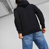 PUMA men's black long-sleeve pullover hoodie with logo print