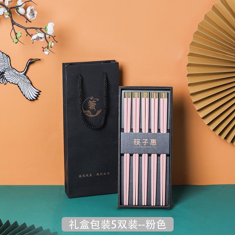 5 Pairs Chinese Chopsticks Set Reusable Non-Slip Japanese Sushi Chop Sticks Set Chopsticks Kitchen Tableware Gift Set 2025 New