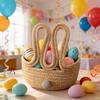 Cotton Rope Rabbit Storage Basket Cartoon Toys Storage Basket Easter Bunny Basket  Home Table Decor