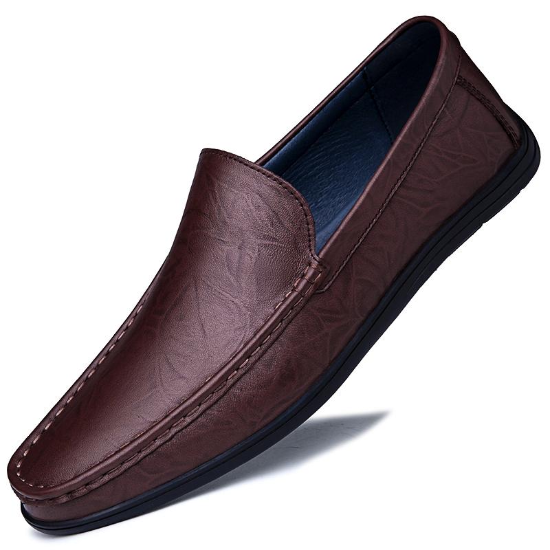 Fashion Elegantes Genuine Leather Loafers Classic Male Casual Shoes Comfy All-match Slip On Boat Shoes High Quality Men's Business Shoes