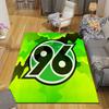 Hannover 96 Flannel Printed Carpet, Home Sofa Decoration for Living Room & Bedroom, Non‑Slip Play Flannel Floor Mat for Game Room