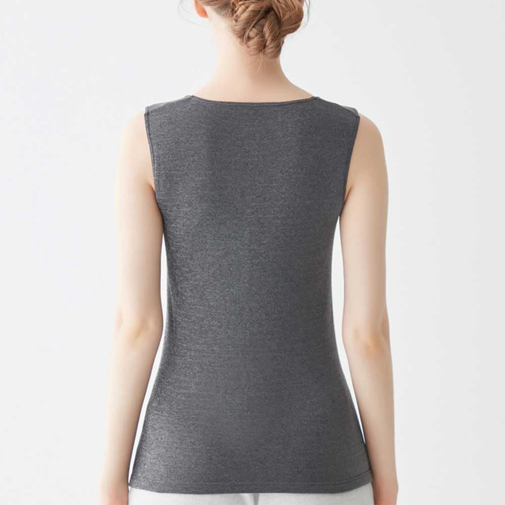 Gunze New Black Mock Tank Hot Keeps You Size M MH5654P/MH5654K Women's Top, Thick, Warm, Stretchy, Magic, Warm,
