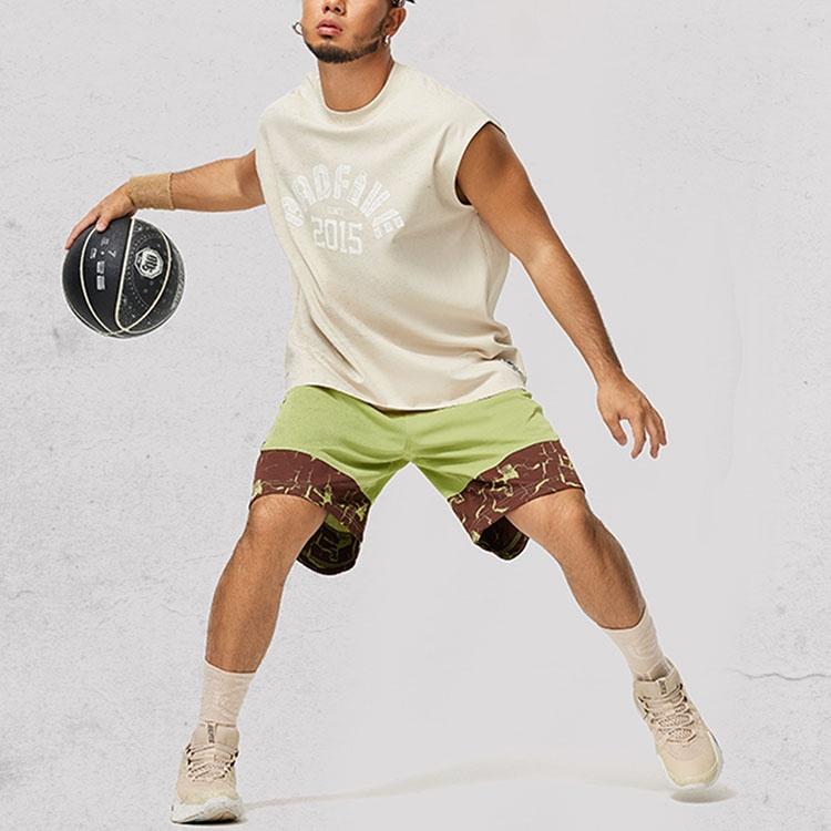 Li-Ning BadFive Graphic Basketball Tank 'Oatmeal Grey' Men's AVSU501-3