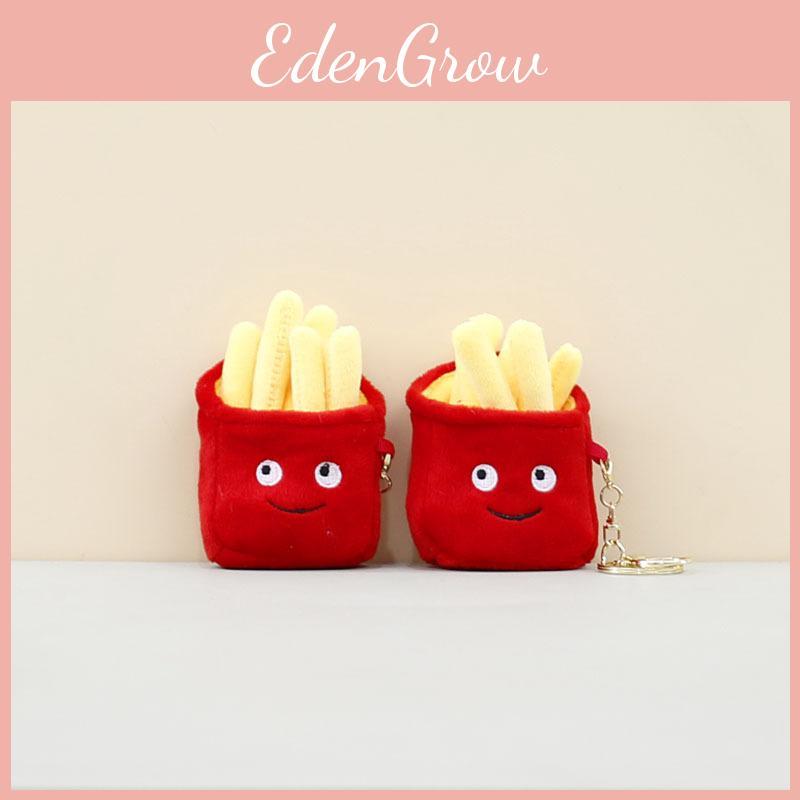 Adorable Cute French Fries Plush Keychain Toy Soft Stuffed Doll For Kids Gifts