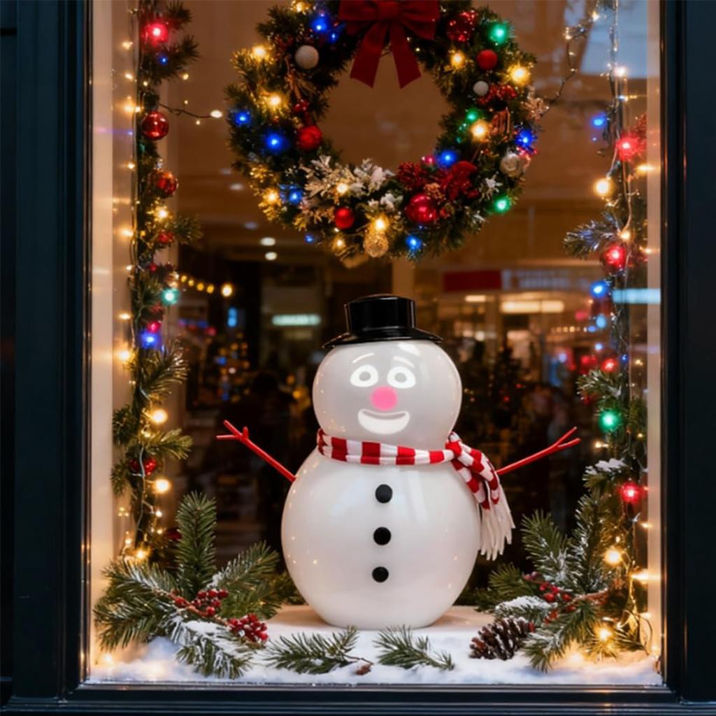 Christmas Decoration Snowman Ornament, Cute Snowman Shape, Suitable For Desktop And Windowsill Holiday Decoration