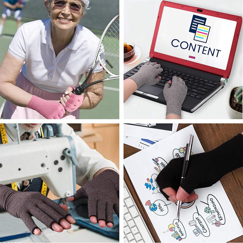 Compression Arthritis Gloves Men Women Cotton Joint Pain Relief Wrist Support Hand Brace Therapy Wristband Compression Gloves